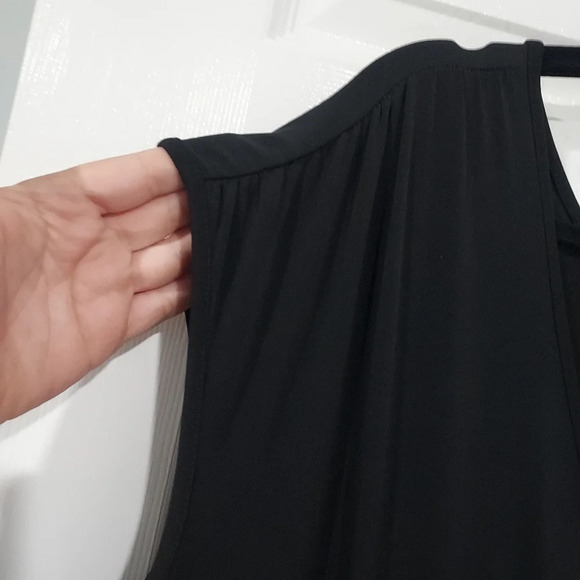 Lane Bryant Black Jumper/Romper Cinch Waist Cap Sleeves in Size 18/20 - 2X - Picture 7 of 12